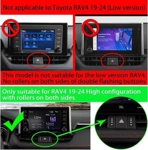 Vista 6 de LUNQIN - Soporte de teléfono para automóvil para Toyota RAV4 XLE Premium Adventure TRD Off-Road Limited 2019-2025 y RAV4 Hybrid XSE Limited