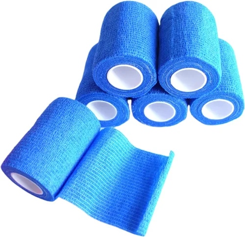 Vista 16 de Paquete de 6 vendajes autoadhesivos de 1 pulgada x 5 yardas, transpirable, cohesivo para mascotas, cinta elástica autoadhesiva para deportes, Negro
