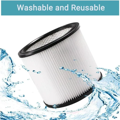 Vista 2 de Paquete de 2 filtros de repuesto compatibles con Shop Vac 90304 90333 90350, filtros de cartucho reutilizables y lavables que se adaptan a