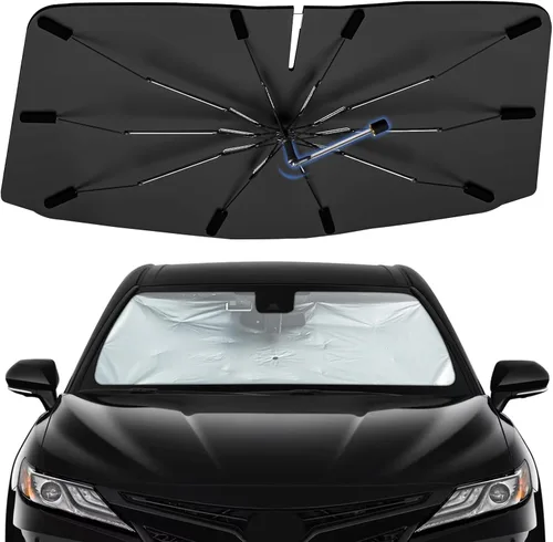 Vista 17 de Sombrilla Parasol para Parabrisas para Mazda 3 2014-2026, Parasol Plegable para Coche para Ventana Delantera, Visera Protectora Solar Altamente