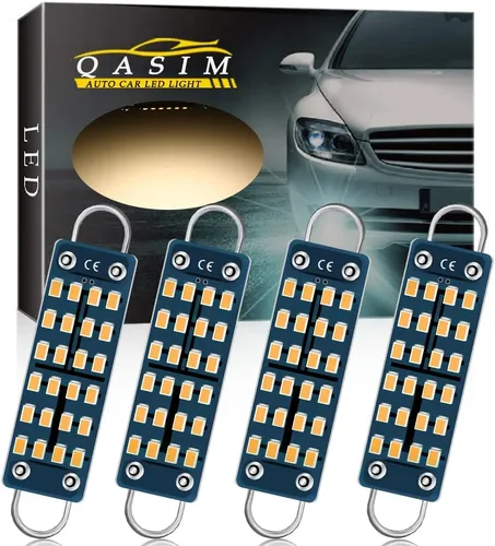 Vista 9 de Qasim 44mm (1.73") Bombilla LED de circuito rígido brillante azul, sin polaridad 12V 211-2 212-2 561 562 567 564 RL4410 Luz interior para espejo