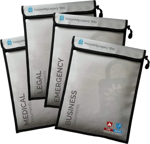 Vista 8 de Secure My Legacy - Bolsa impermeable e ignífuga para documentos (4 unidades)