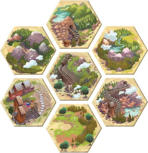 Vista 2 de Century Golem Edition Eastern Mountains Juego de mesa - Regreso a Carvania para aventuras comerciales de cristales. Juego de estrategia para niños