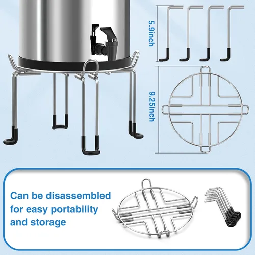 Vista 4 de Soporte de sistema de filtro de agua alimentado por gravedad, soporte de acero inoxidable desmontable compatible con el sistema de filtro de agua
