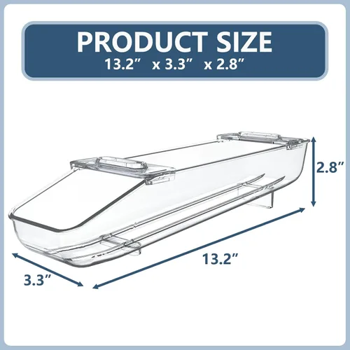 Vista 2 de CHANCETSUI Paquete de 2 contenedores de almacenamiento de huevos, soporte para huevos para refrigerador, caja de almacenamiento de huevos frescos