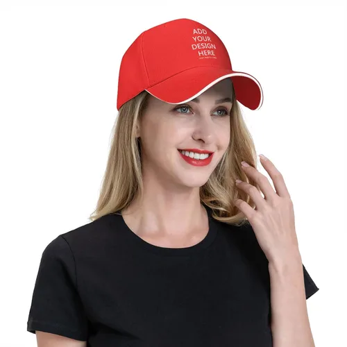 Vista 6 de Sombrero personalizado para diseñar el tuyo, sombreros clásicos personalizados para hombres y mujeres, gorra de béisbol personalizable para papá