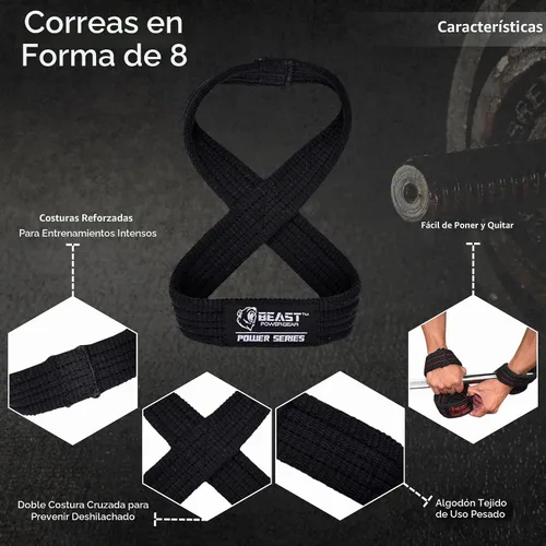 Vista 3 de Correa de levantamiento de pesas Strongman de 10 a 14 pulgadas, soporte de agarre verdadero y correas de muñeca resistentes para levantamiento