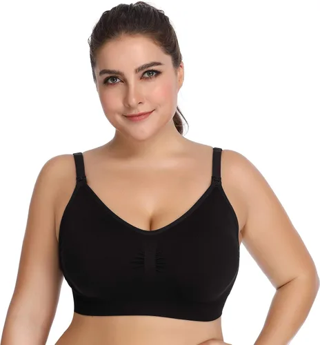 Vista 2 de Lataly Bralette de lactancia para mujer, sin varillas, paquete de 5