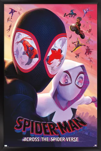 Vista 12 de Trends International Marvel Spider-Man: Across The Spider-Verse - Póster de pared de una hoja de máscaras, 22.37 x 34.00 pulgadas, versión enmarcada
