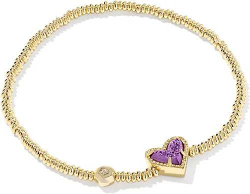 Vista 4 de Kendra Scott Pulsera elástica de corazón Ari, joyería de moda para mujer