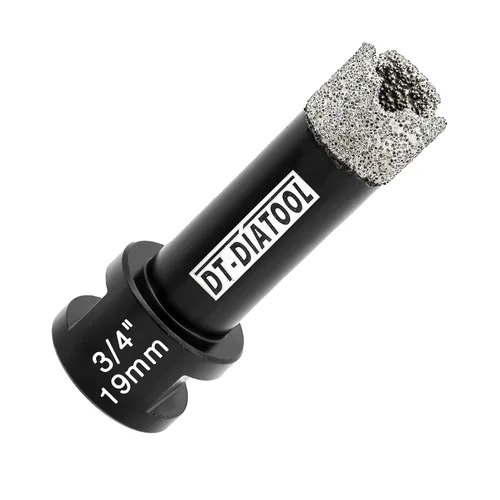 Vista 41 de DT-DIATOOL Broca de núcleo de diamante de 1/4 pulgada con hilo 5/8"-11 de vacío soldado para baldosas de porcelana, cerámica, gres, mármol, granito
