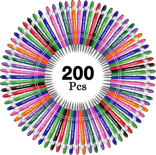 Vista 82 de Hasta 500 bolígrafos personalizados a granel con logotipo de mensaje de nombre comercial, bolígrafos grabados personalizados con lápiz óptico