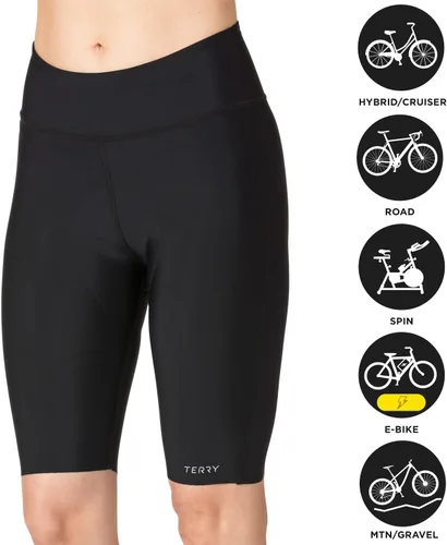 Vista 5 de Terry Women's Chill 9 Inch Inseam Padded Compression Cycling Short - Seamless Leg Bands