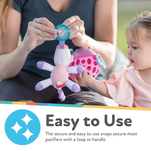 Vista 2 de Nuby Calming Natural Flex Snuggleez Chupete con felpa Combo Set para acurrucarse con comodidad, cocodrilo