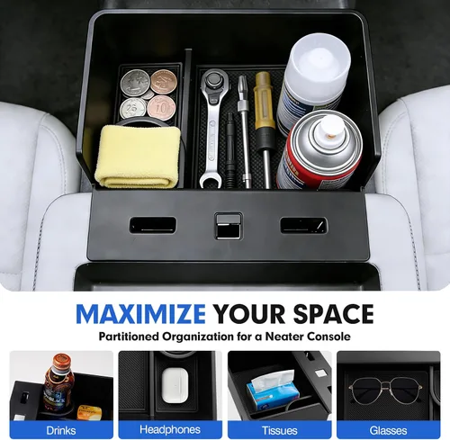 Vista 3 de Autorder Organizador de almacenamiento para debajo del asiento F150 para Ford F150 2015-2025 2026 y Ford F250 F350 F450 2017-2026 Accesorios