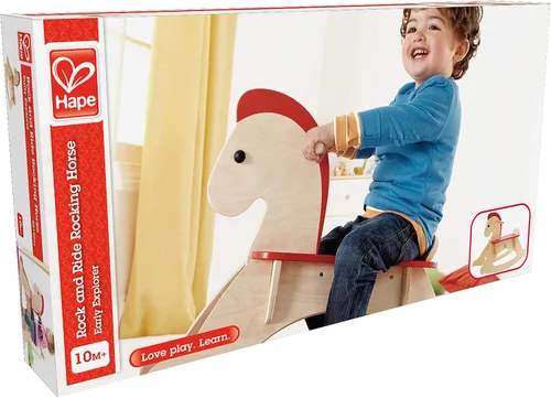 Vista 6 de Caballo de madera Hape Wood Rock and Riders, Beige