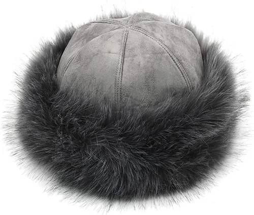 Vista 3 de Gorro de piel sintética para invierno, gorro de nieve, estilo ruso, cálido