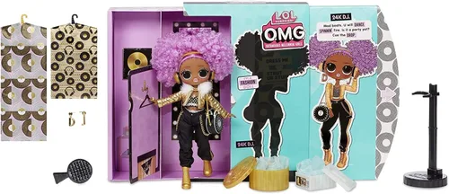 Vista 2 de L.O.L. Surprise! LOL Surprise OMG 24K D.J. Muñeca de moda con 20 sorpresas