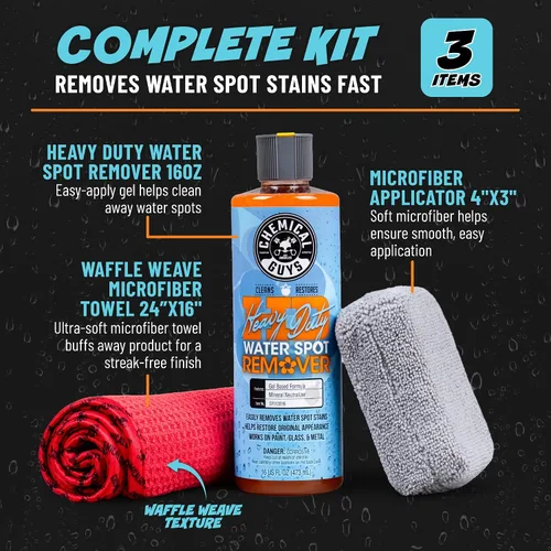 Vista 5 de Chemical Guys Heavy Duty Water Spot Remover Kit for Car Paint & Glass