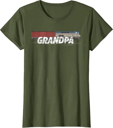 Vista 79 de RC Model Train Shirt Grandpa Train Boxcar HO Scale T-Shirt Negro