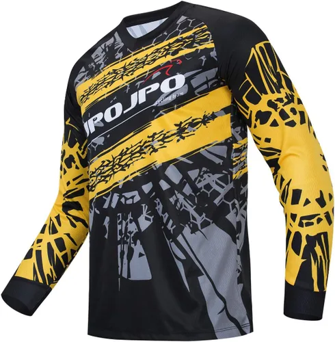 Vista 82 de Hotlion Camiseta de ciclismo para hombre, manga larga, MTB Motocross, ropa de carreras todoterreno