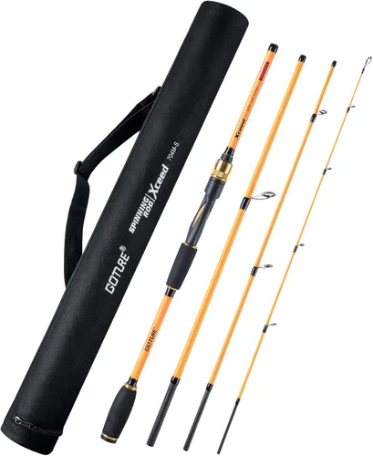 Vista 16 de Goture Cañas de Pescar de Viaje, Caña de Pescar de 4 Piezas con Estuche/Bolsa, Caña de Casting/Spinning, Caña Baitcasting Ultraligera de 7 Pies