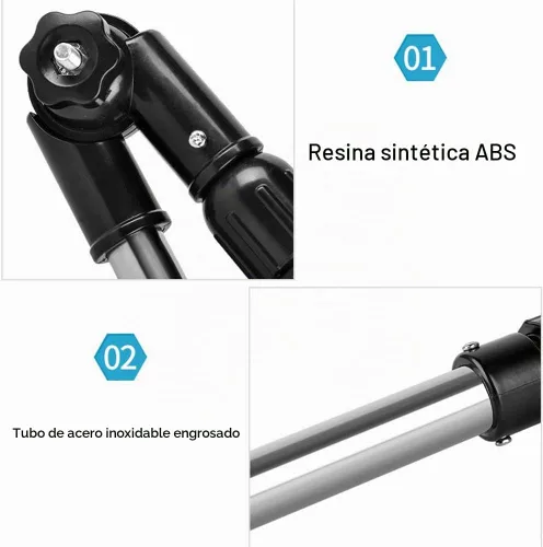 Vista 5 de Xiaokeis Soporte para sombrilla de bicicleta, soporte de paraguas para cochecito, soporte de montaje de bicicleta de acero inoxidable, soporte