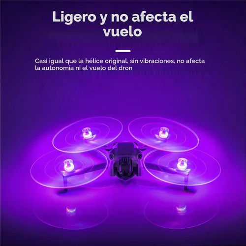 Vista 5 de Mini 4/3 hélices de repuesto de luces LED de repuesto para DJI Mini 3/4 Fly More Combo Plus Drone (2 pares)