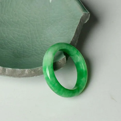 Vista 4 de Anillo de jade para mujer colorido anillo de esmeralda natural talla promedio 75 no No