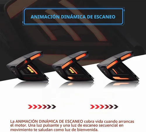 Vista 4 de VLAND Luces traseras ahumadas compatibles con Honda Civic Hatchback de 10ª generación, tipo R 2018-2021 (no para Coupe), con animación con señal
