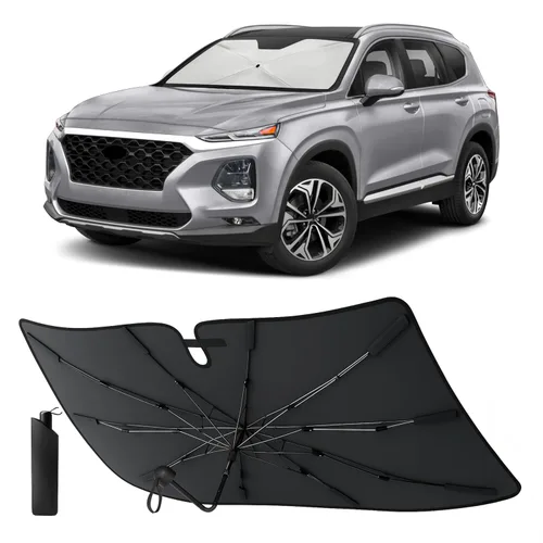 Vista 63 de EcoNour Parasol plegable para parabrisas de Mazda 3 2014-2016 2017 2018, parasol para ventana delantera de automóvil, protección UV, bloqueador