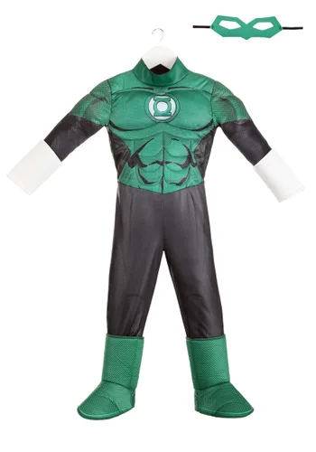 Vista 4 de Disfraz Deluxe de Linterna Verde para Niño Pequeño Multicolor