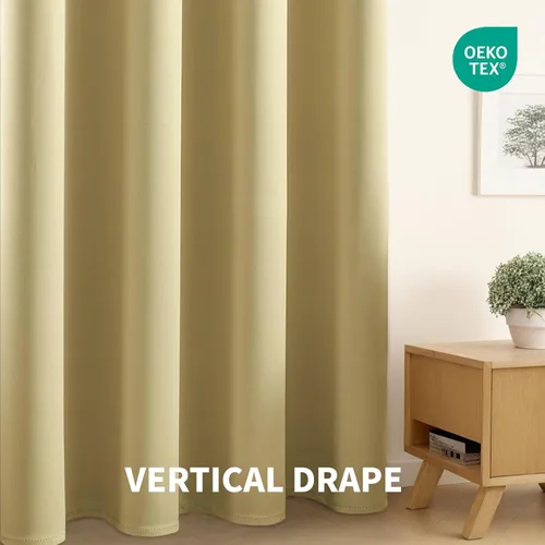 Vista 5 de CUCRAF Cortinas opacas cortas para oscurecer la habitación, paneles de cortina para ventana, bolsillo para cortinero, cortinas sólidas