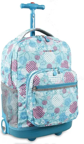 Vista 33 de J World Sunrise Kids - Mochila con ruedas para niñas y niños. Mochila con ruedas para la escuela, Aurora, 18 pulg