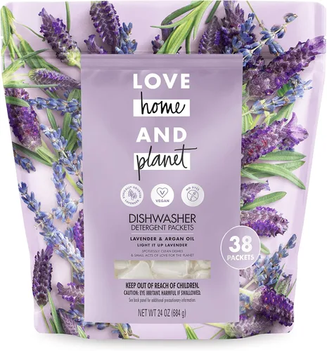 Vista 11 de Love Home and Planet - Detergente para lavavajillas, gel de lavanda y aceite de argán, 56 onzas