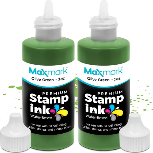 Vista 79 de MaxMark Premium - Tinta de recarga con punta de control en botella para sellos autoentintados, color negro - 1 onza