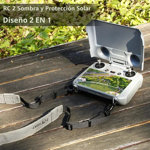 Vista 7 de FPVtosky Parasol 2 en 1 Lito X1/Mini 5/4 Pro RC 2 y cubierta protectora RC2, protector de pantalla para DJI Avata 360 /Air 3S/Mini5/4 Pro RC2