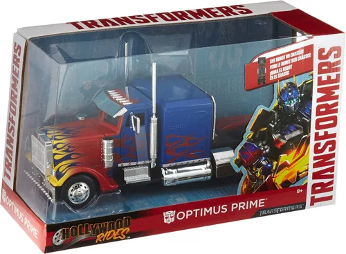 Vista 3 de Camión Jada Optimus Prime con Robot en el Chasis de la Película Transformers Serie Hollywood Rides Modelo de Diecast 30446