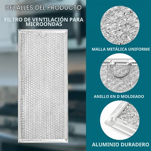 Vista 5 de Omaeon Filtro de grasa 13x6 para Whirlpool W10208631A (paquete de 2)