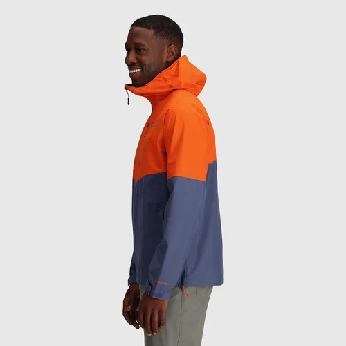 Vista 4 de Outdoor Research Chaqueta Foray II para hombre - Impermeable y resistente al viento con capucha