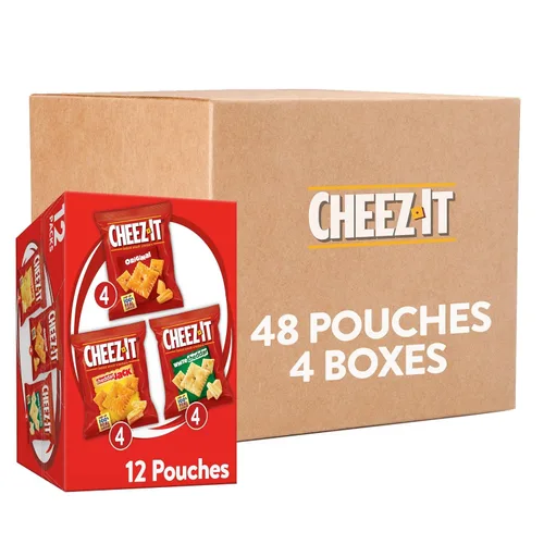 Vista 4 de Cheez-It, Galletas de queso al horno, extra tostadas, caja de 12 onzas (paquete de 4)