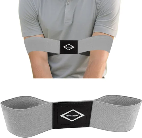 Vista 13 de Scott Edward Ayuda profesional para entrenamiento de swing de golf, banda de brazo de corrección de oscilación, herramienta de práctica de Azul
