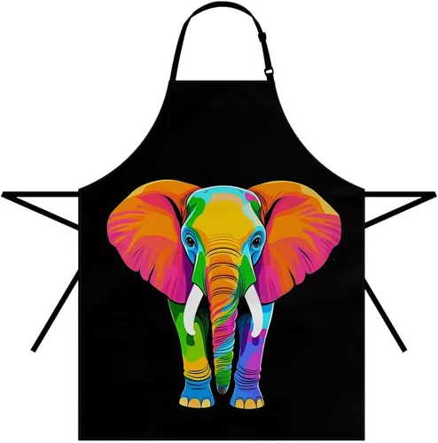 Vista 15 de Moslion Apron 31x27 Inch Kitchen Chef Waitress Cook Aprons Bib with Adjustable Neck for Women Men