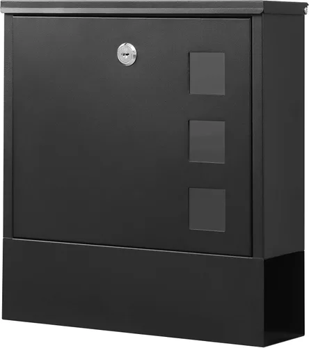 Vista 11 de KYODOLED Buzón de pared con bloqueo, buzón con cerradura de combinación para exterior, caja de seguridad para llaves de efectivo con código