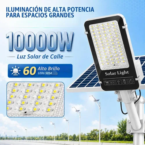 Vista 3 de Luz de calle solar de WYWNA, IP66 impermeable luces solares comerciales al