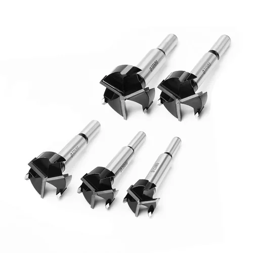 Vista 10 de Broca Forstner de 1-1/2" 38mm, con triple hélice y punta de carburo de tungsteno, para madera dura y blanda, kits de herramientas de corte