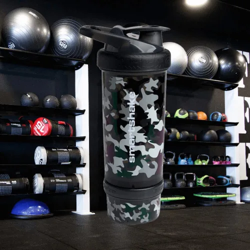 Vista 2 de Smartshake Revie - Botella mezcladora de proteínas de 25.4 fl oz Botella de bebida para gimnasio a prueba de fugas para batidos de proteínas