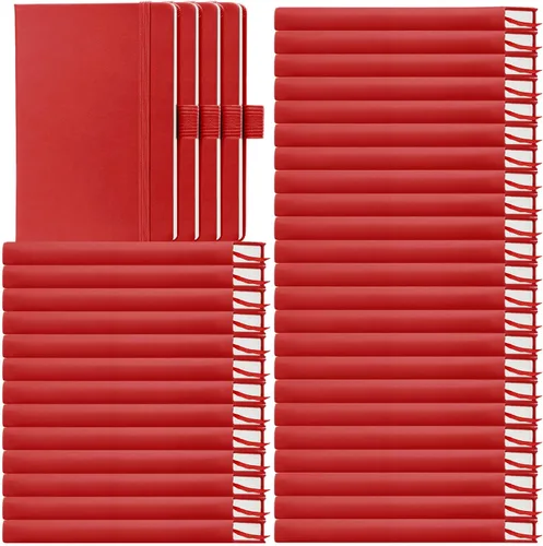Vista 17 de Laumoi Paquete de 40 cuadernos de bolsillo, tamaño A6, mini diario de tapa dura, cuadernos forrados de cuero PU de 3.5 x 5.5 pulgadas, bloc de notas