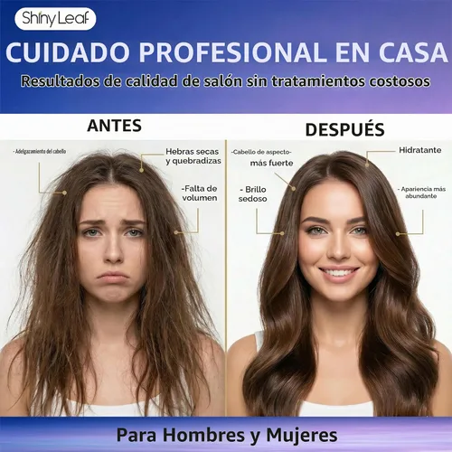 Vista 10 de Shiny Leaf Peptide Shampoo para cabello adelgazante, biotina y cafeína, 2 x 16 oz