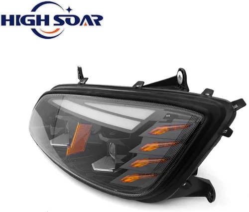 Vista 5 de High Soar Conjunto de faros delanteros LED para Kenworth T170 T270 T370 T440 T470 T470 T660 T800, repuesto delantero izquierdo y derecho (un par)